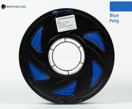 Фото 2 - Синій PETG Copet ПЕТГ філамент пластик для 3D принтера 1кг, 1.75мм, 330м