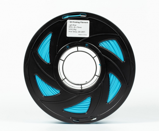 Фото 5 - PETG філамент (пластик) для 3D принтера Блакитний 1кг, 1.75мм, 330м