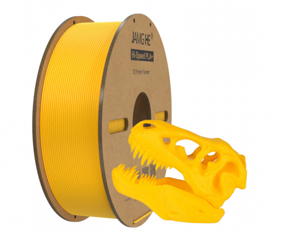 Фото 2 - Жовта Високошвидкісна нитка філамент PLA+ JAMGHE 1 кг 1,75 мм HS-PLA