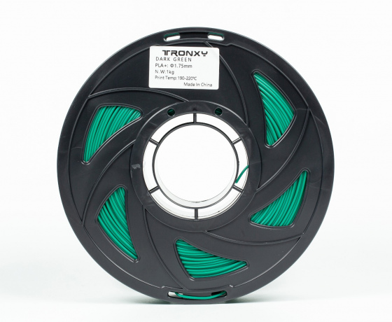 Фото 8 - Темно-зелений PLA пластик Tronxy для 3D принтера 340m | 1 кг | 1,75 мм