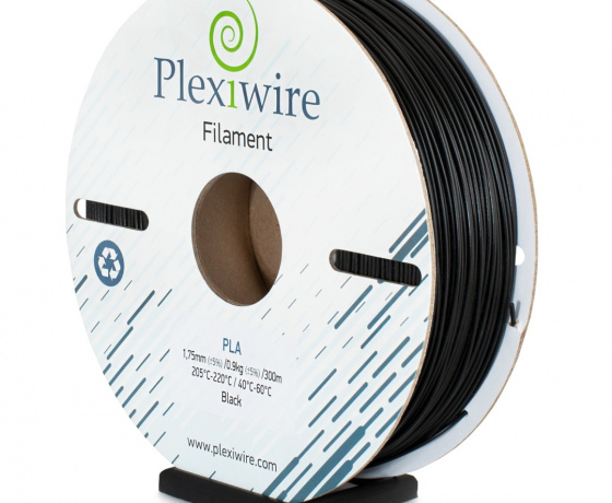 Фото 2 - PLA пластик Plexiwire для 3D принтера черный 300м/0,9кг/1.75мм