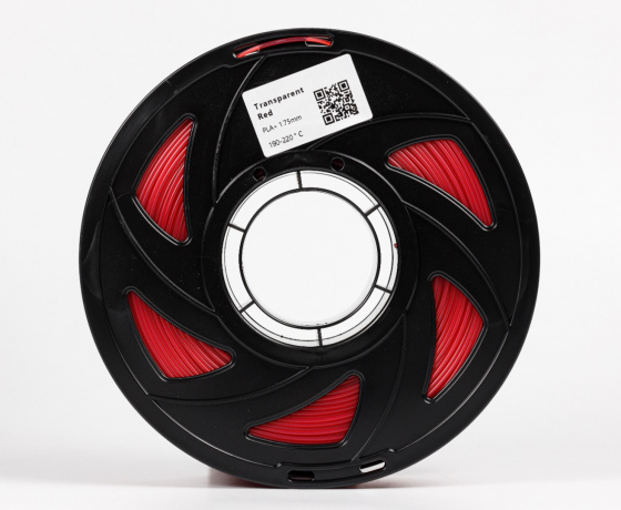 Фото 3 - Прозрачно-красный пласт плюс пластик для 3D принтера ✾1кг✾1.75мм
