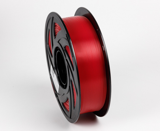 Фото 4 - Прозрачно-красный пласт плюс пластик для 3D принтера ✾1кг✾1.75мм