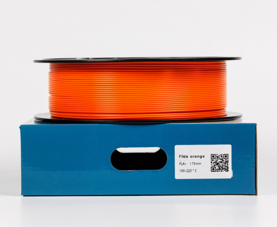 Фото 2 - Оранжевый Неоновый флуоресцентный пла плюс пластик для 3D принтера ☼1кг☼1.75мм