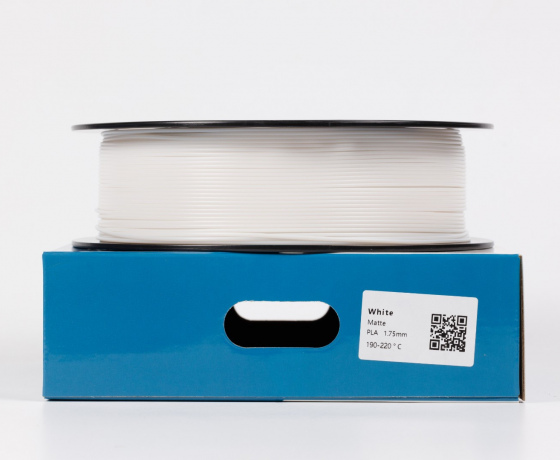 Фото 5 - Білий Матовий Пла Пластик 1кг | 1.75мм | 330м